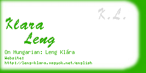 klara leng business card
